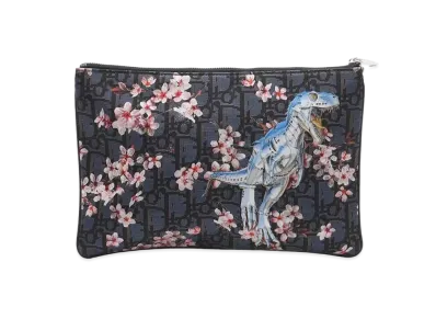 Dior HOMME x Hajime Sorayama Dinosaurs Robot Trotter Clutch Bag "Blue"