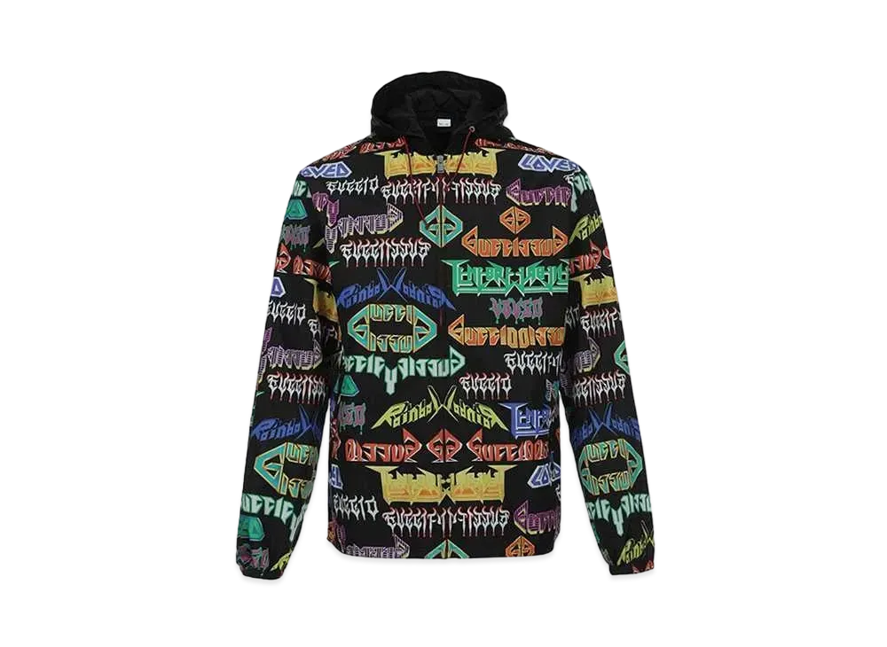 グッチ　GGロゴマルチカラージャケット GUCCI/グッチ】よりマルチロゴアイコン総柄ジップジャケットが買取入荷