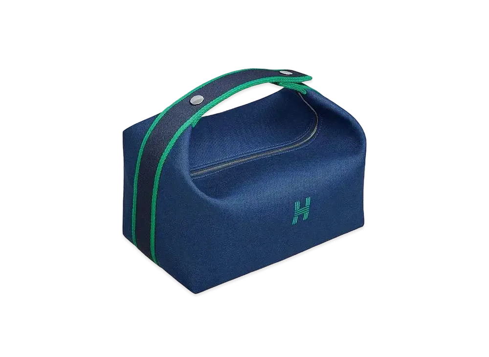 Hermes Brid a Black Pouch GM "Marine"