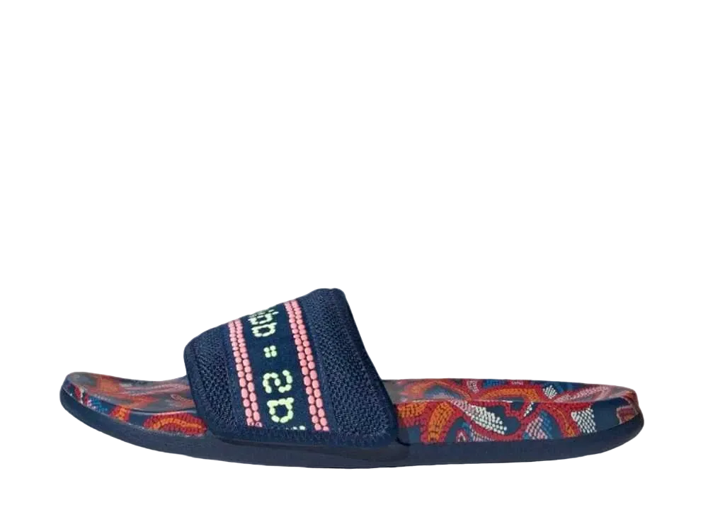 アディダス ウィメンズ アディレッタ コンフォート サンダル "ミステリー ブルー/ハイレゾイエロー/ミステリーブルー"