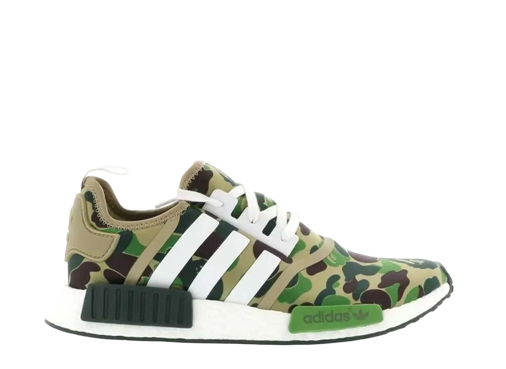 A BATHING APE × didas NMD R1 "Olive Camo"