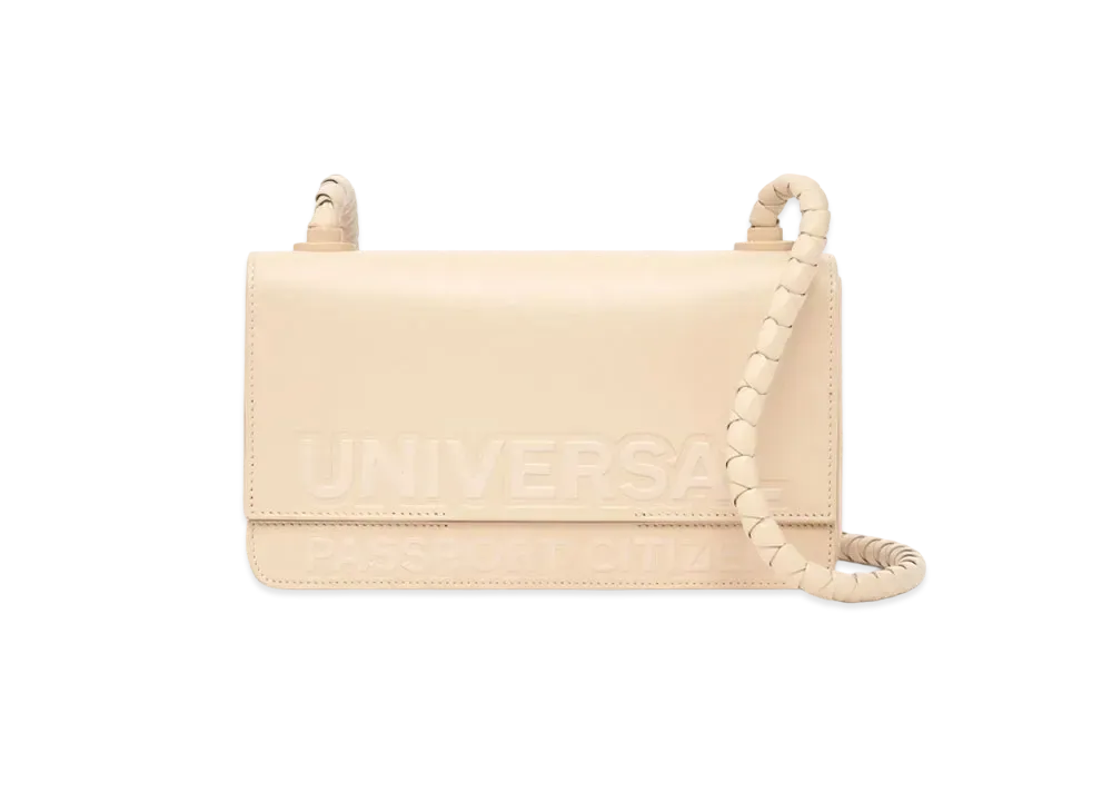 Burberry Emboss Slogan Leather Cross Body Bag "Softphone"