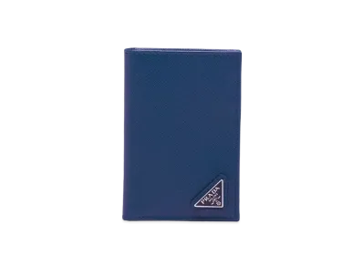 PRADA Saffiano Triangle Card Holder "Orange"