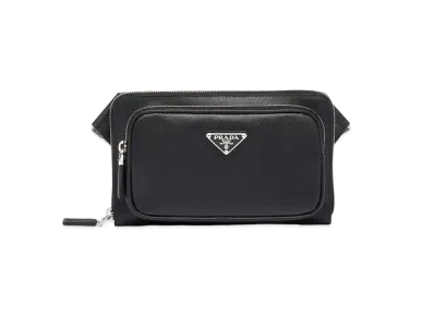 PRADA Saffiano Taether Shoulder Bag "Black"
