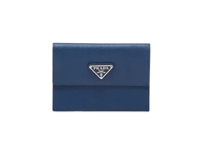 PRADA Saffiano Leather Document Holder "Blue"