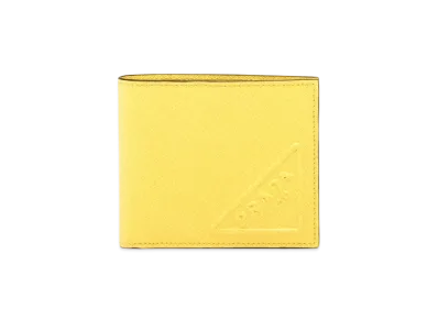 PRADA Saffiano Leather Wallet With Coin Pocket "Yellow"