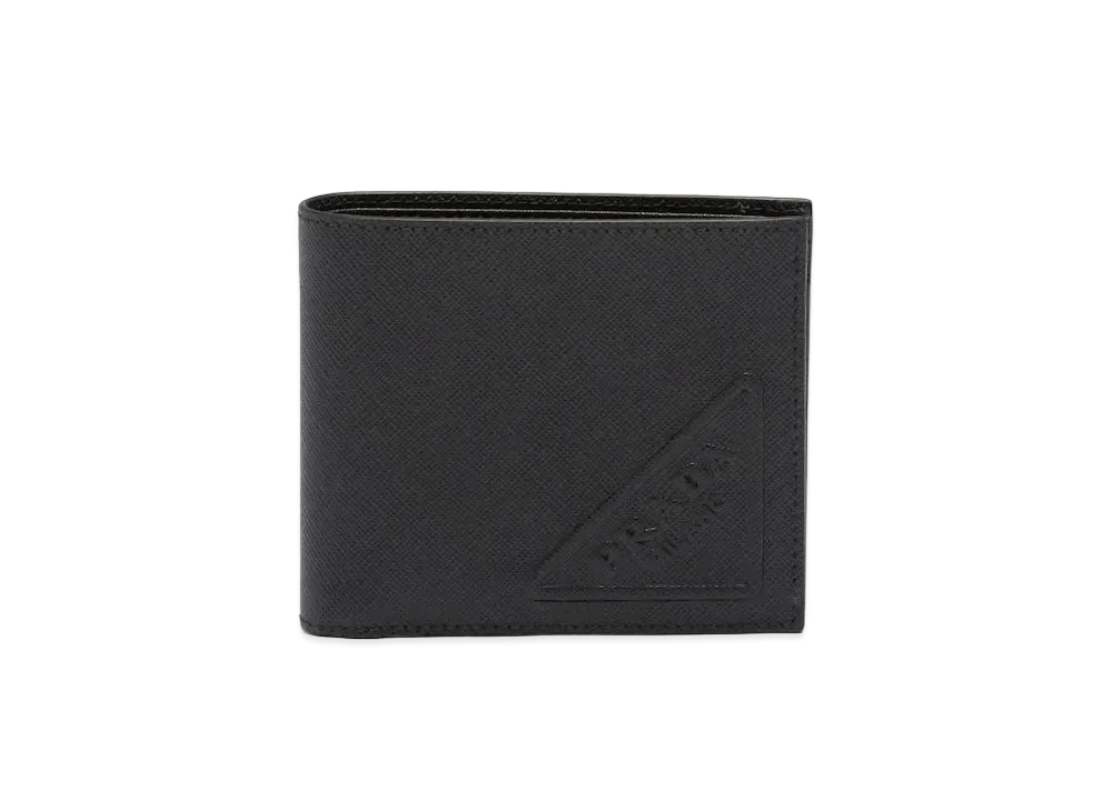 PRADA Saffiano Leather Wallet With Coin Pocket "Black"