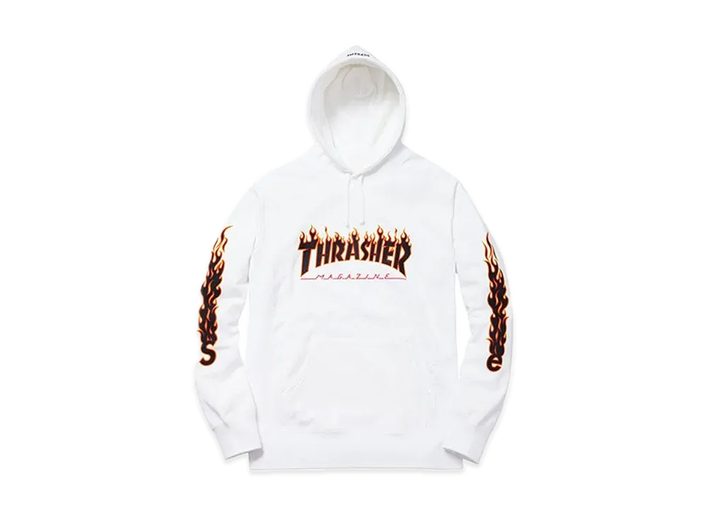 Supreme Thrasher Hooded Sweatshirt "White"