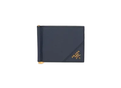 PRADA Bi-fold Wallet With Money Clip "Baltico/Gold"