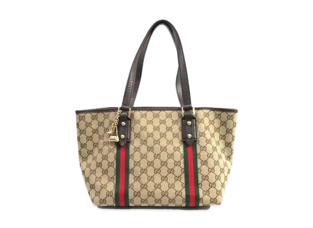 GUCCI GG Canvas Leather ToteBag "Beige"