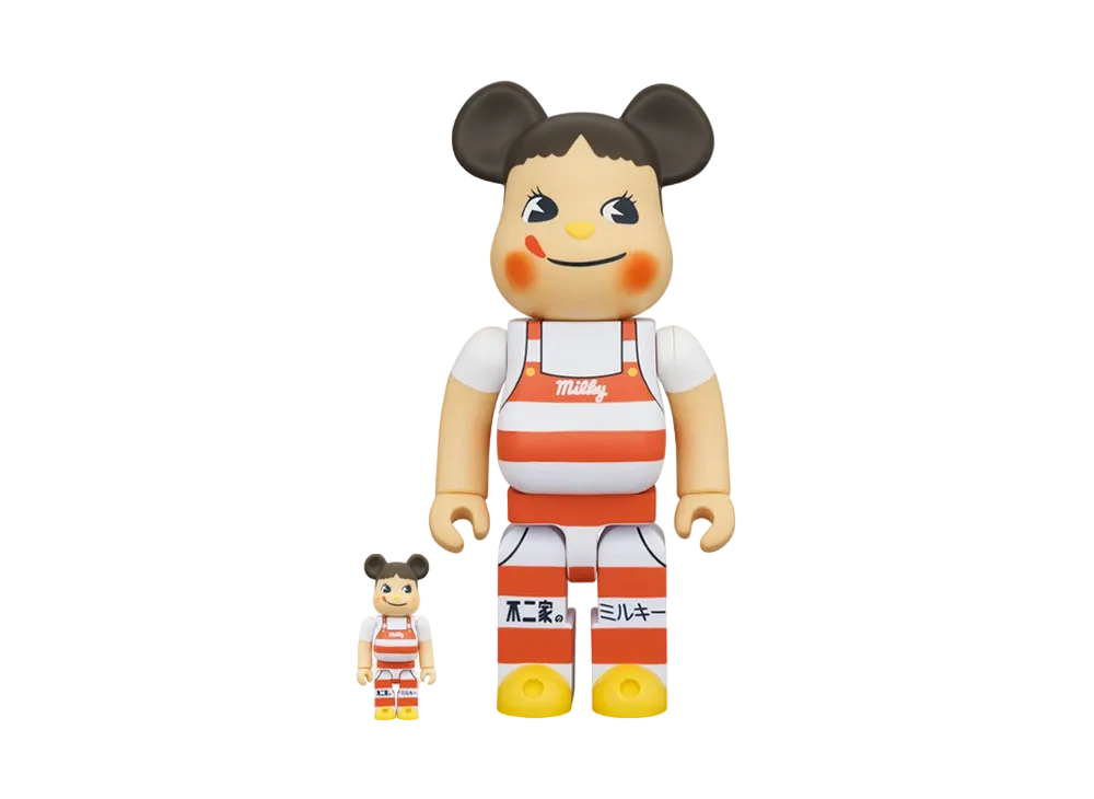 Bearbrick Peko-chan Milky Cone hat design 100% & 400%