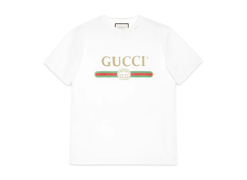 GUCCI Oversize T-shirt with Gucci Logo "White"
