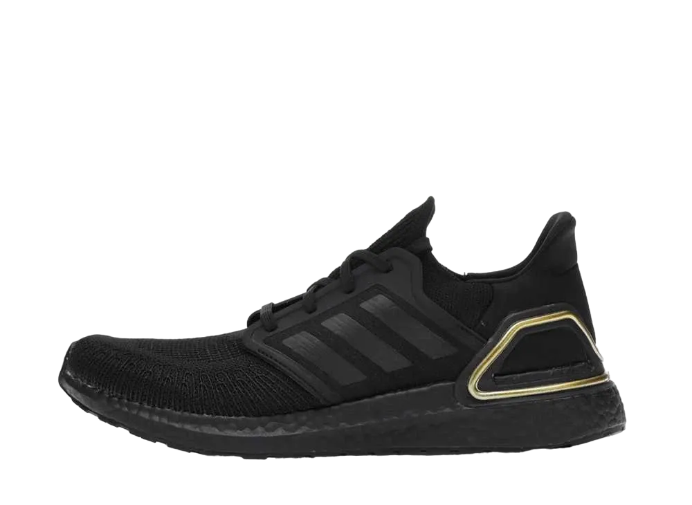 アディダス ウルトラブースト 20 "コア ブラック ゴールド メタリック"