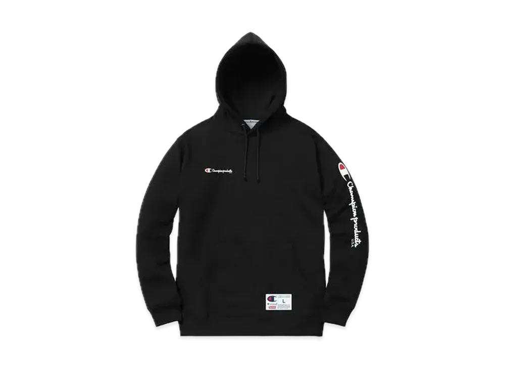 Supreme Champion Hooded Sweatshirt "Black"