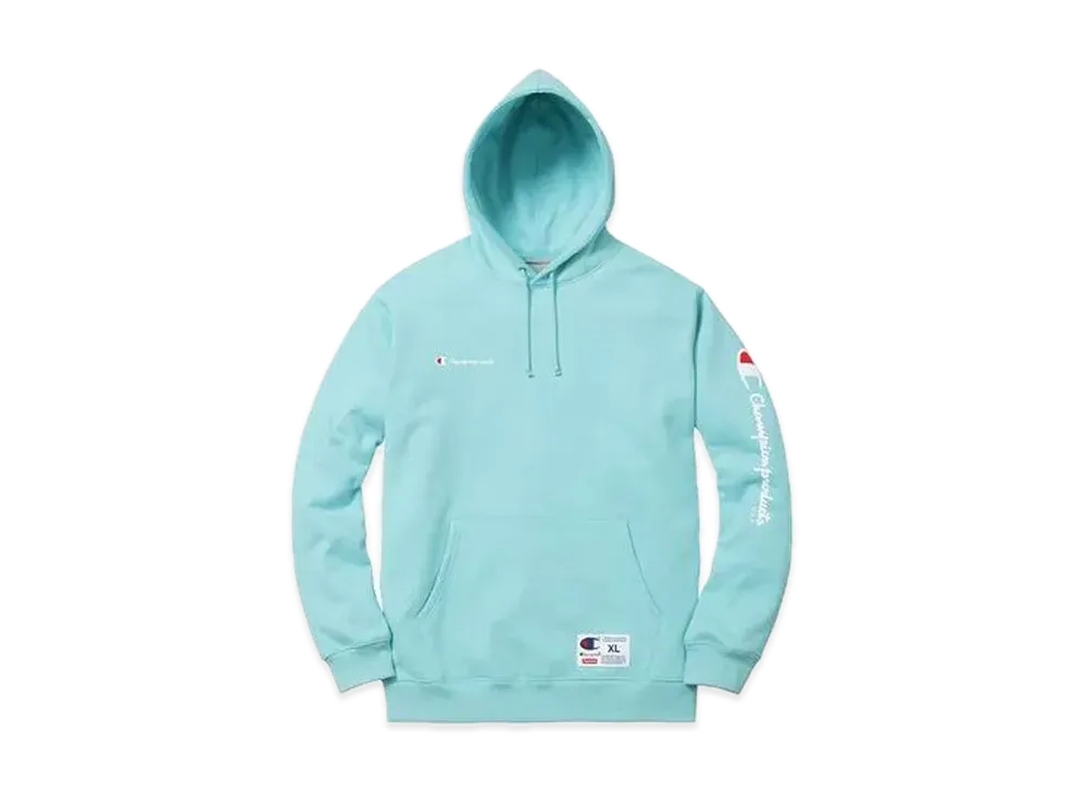 Supreme Champion Hooded Sweatshirt "Aqua"