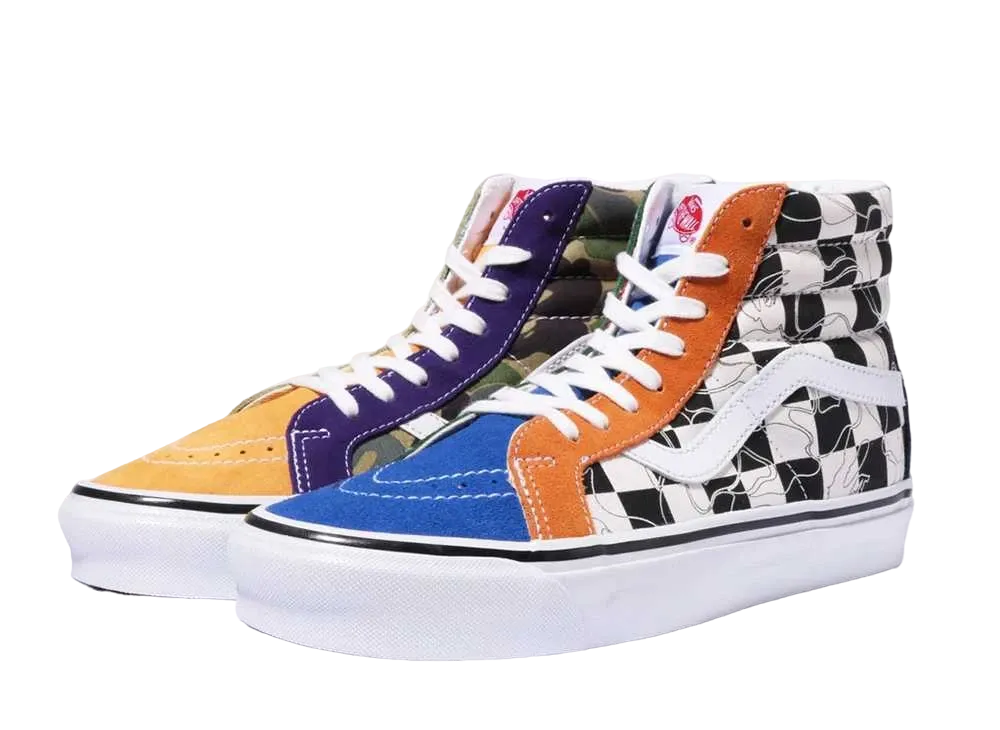 ア ベイジング エイプ × バンズ マルチ カモ スケートハイ "マルチ"