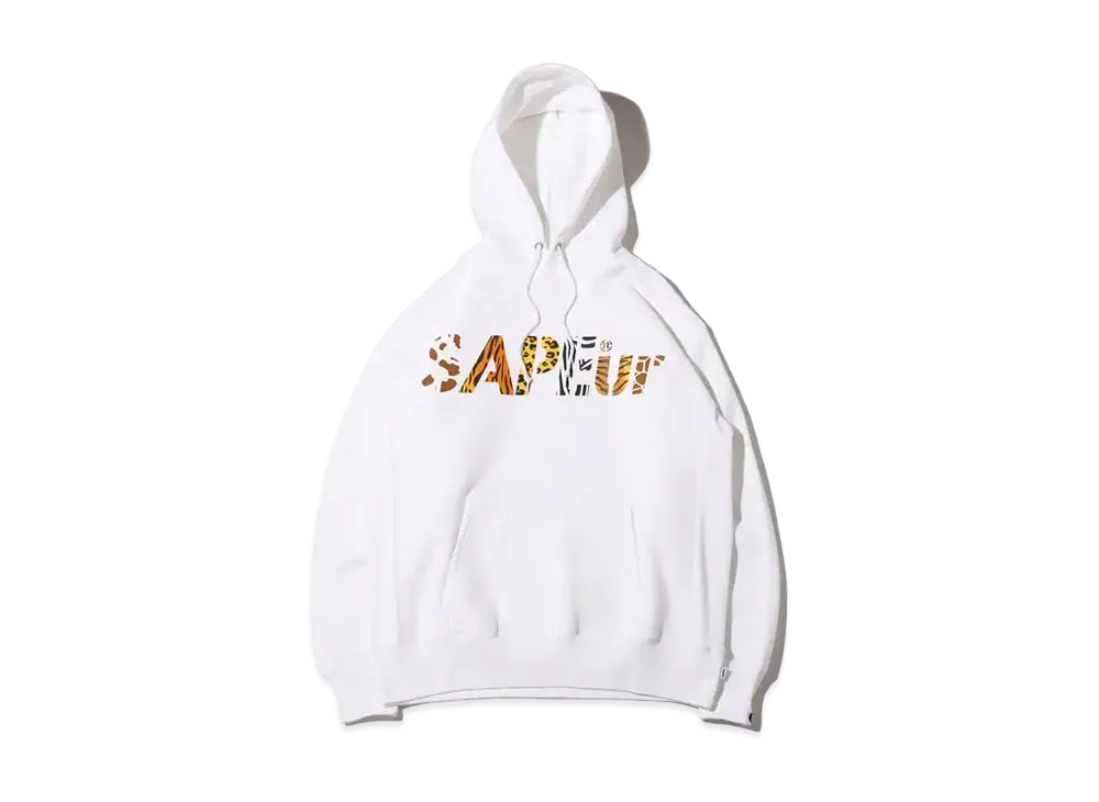 SAPEur Night Safari Logo Hoodie "White"
