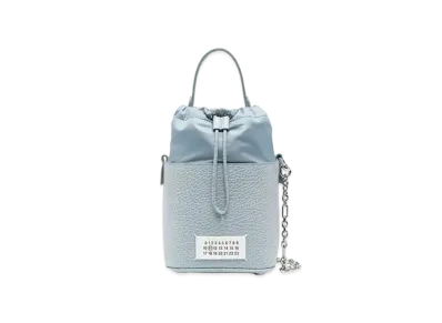 Maison Margiela Textured Leather Bucket Bag "Blue"