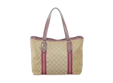 GUCCI GG Canvas Tote Bag "Beige/Pink"