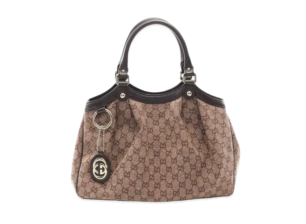 GUCCI Sukey GG Canvas Hand Bag "Brown"