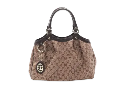 GUCCI Sukey GG Canvas Hand Bag "Brown"