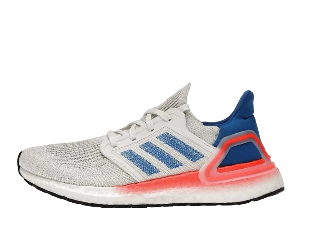アディダス ウルトラブースト 20 "ホワイト グローリー ブルー ソーラー レッド"