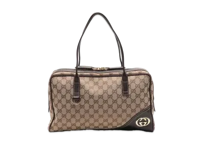 GUCCI New Britt GG Canvas Shoulder Bag "Brown"