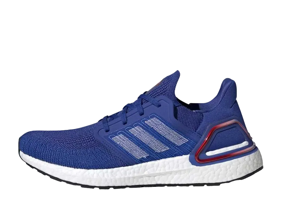 アディダス ウルトラブースト 20 "ロイヤル ブルー スカーレット"
