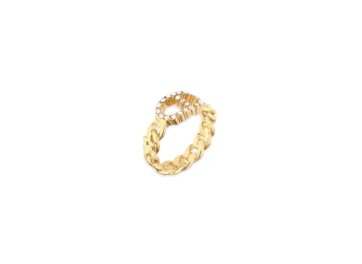 Dior CLAIR D LUNE RING Gold-Finish Metal and White Crystals "Gold"
