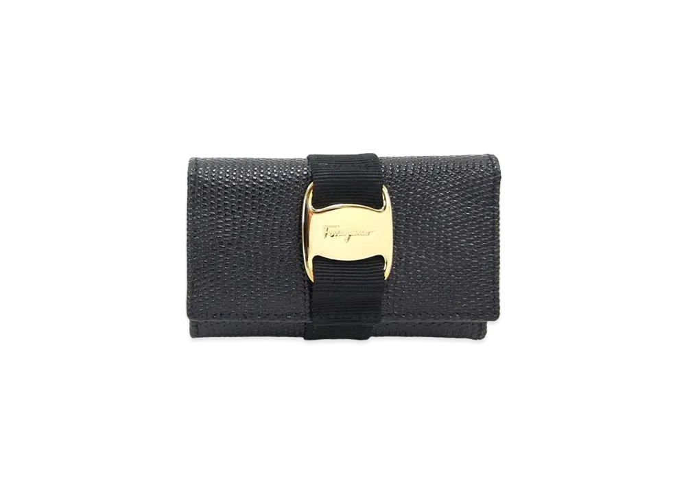 Salvatore Ferragamo Vara Key Case "Black"