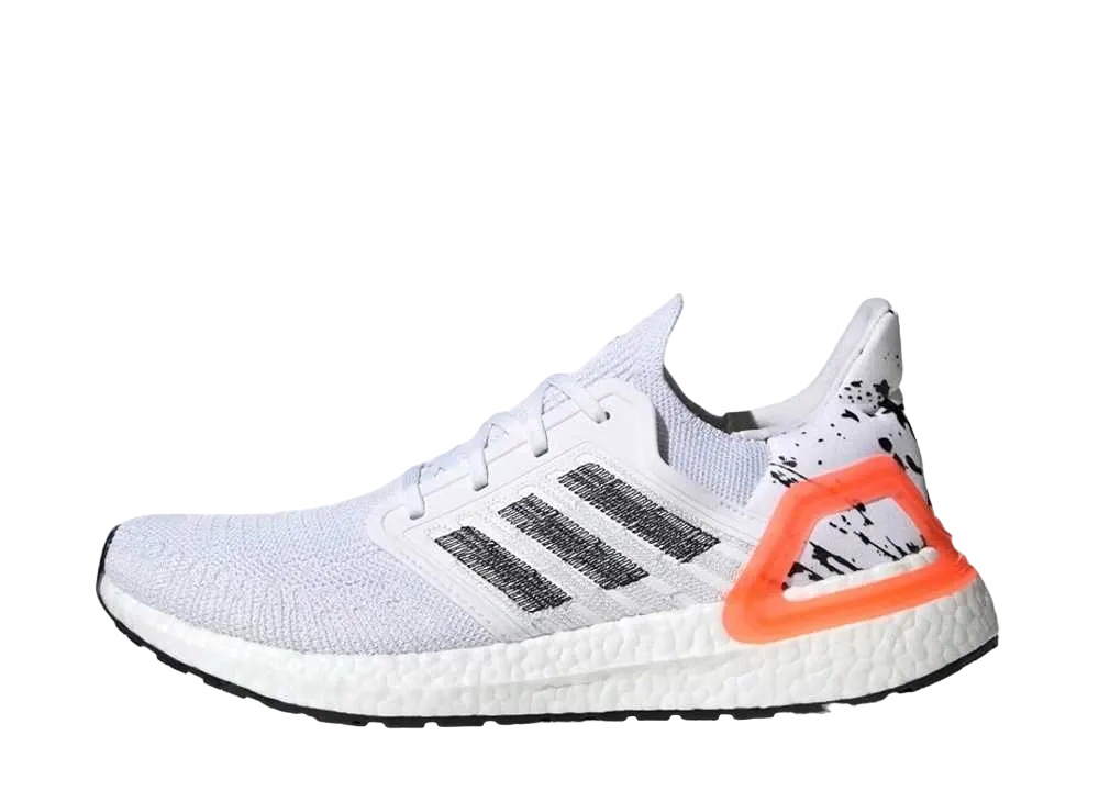 アディダス ウルトラブースト 20 "ホワイト オレンジ ヒール パターン"