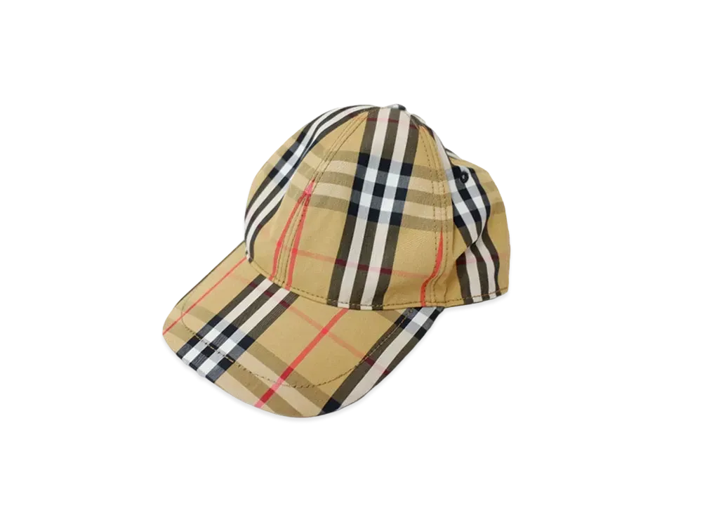 Burberry Vintage Check Baseball Cap "Antique Yellow"