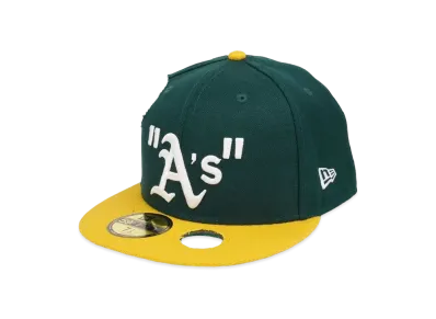 NEW ERA x OFF-WHITE x MLB OAKLAND ATHLETICS CAP "Green Yellow"
