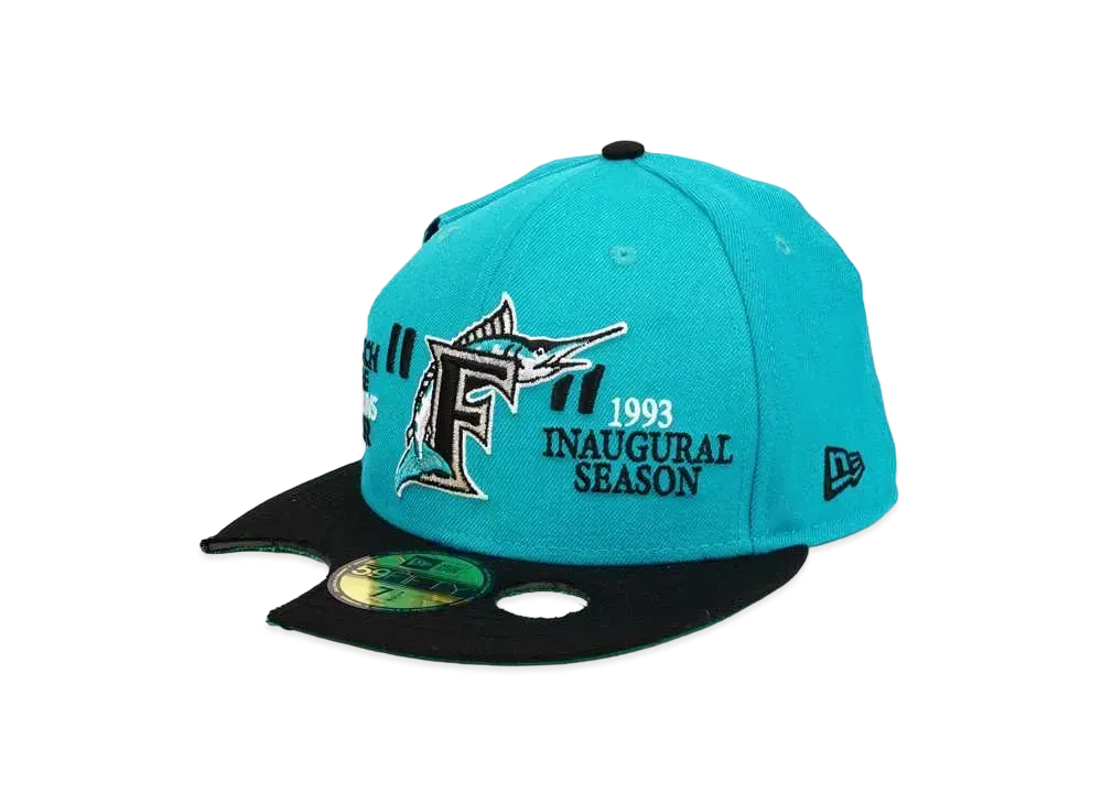 NEW ERA x OFF-WHITE x MLB MIAMI MARLINS CAP "Lake Blue"