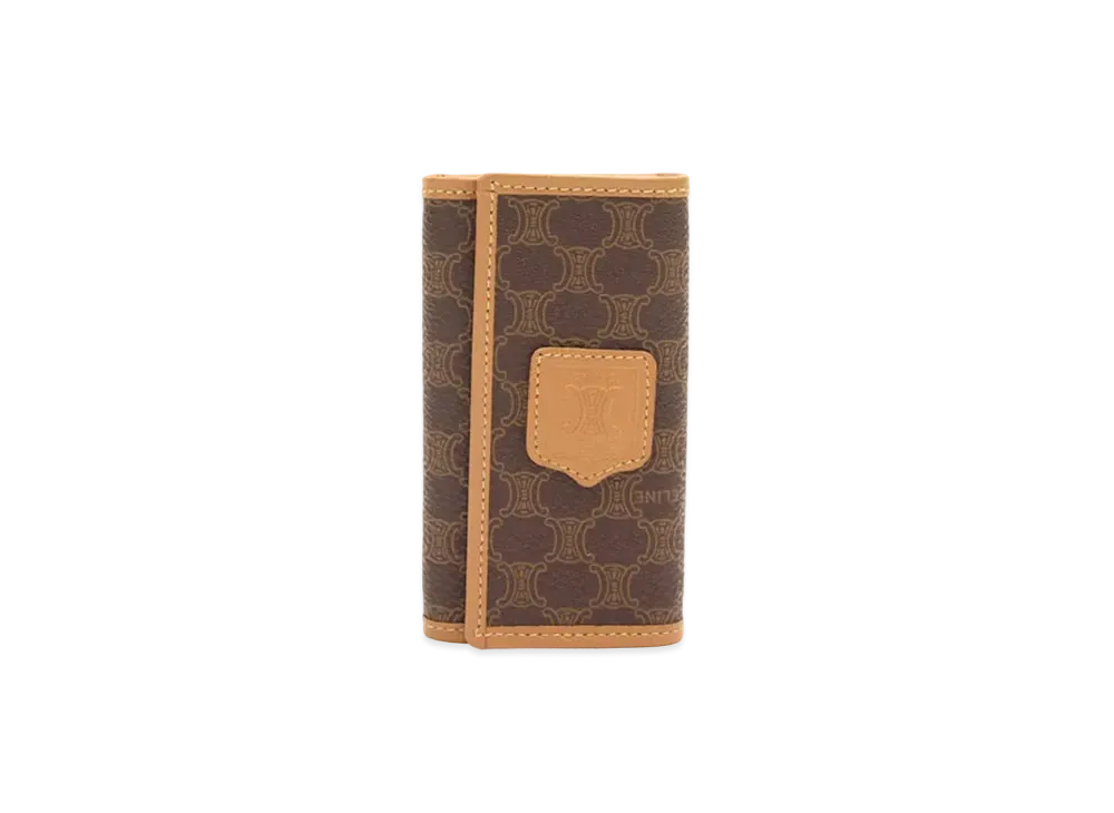 CELINE Macadam Key Case "Brown"