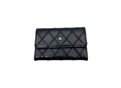 CHANEL Coco Bicolore Mark Card Case "Black"