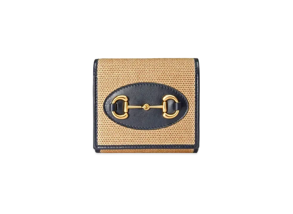 GUCCI Horsebit 1955 Card Case Wallet Japan Limited "Beige"
