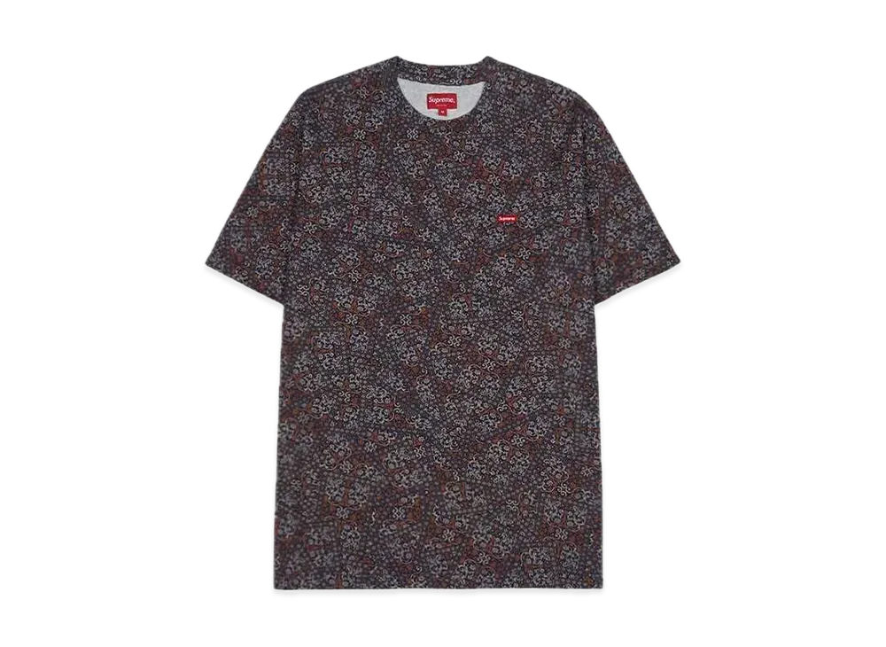 Supreme Small Box Tee "Navy Floral Cards"(21FW)