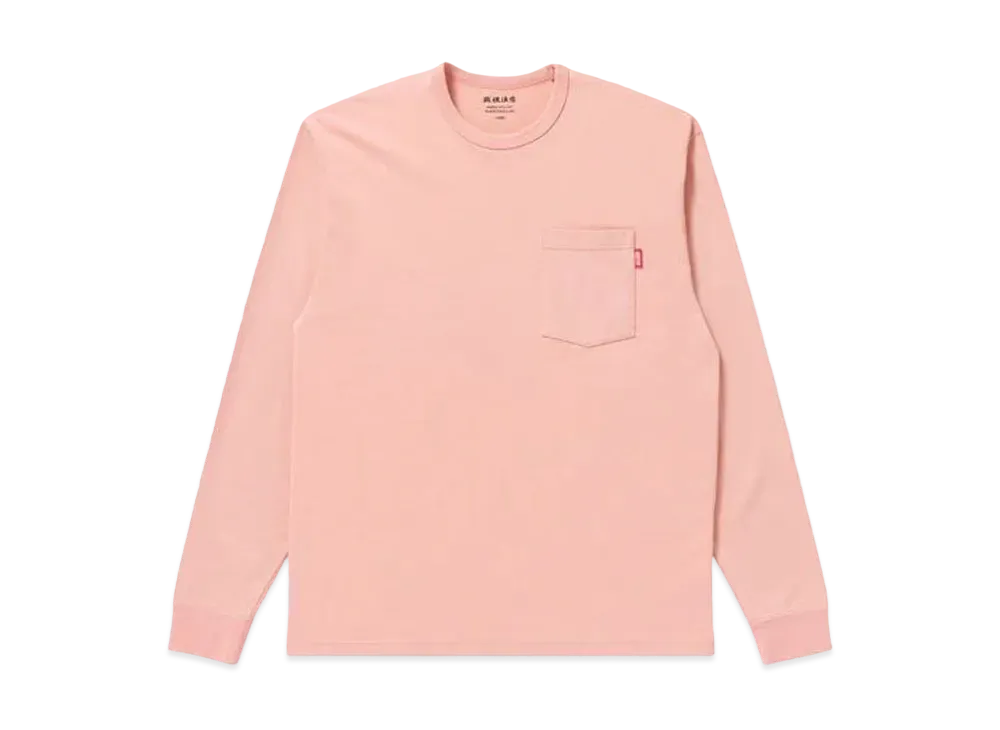 BlackEyePatch Handle With Care Pocket L/S Tee "Light Pink"