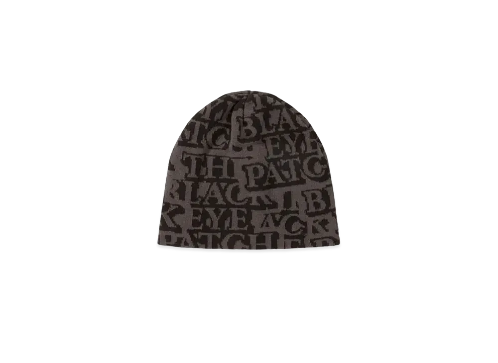 BlackEyePatch Sticker Covered Single Beanie "Black"