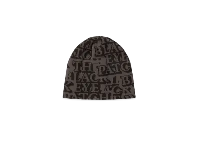 BlackEyePatch Sticker Covered Single Beanie "Black"