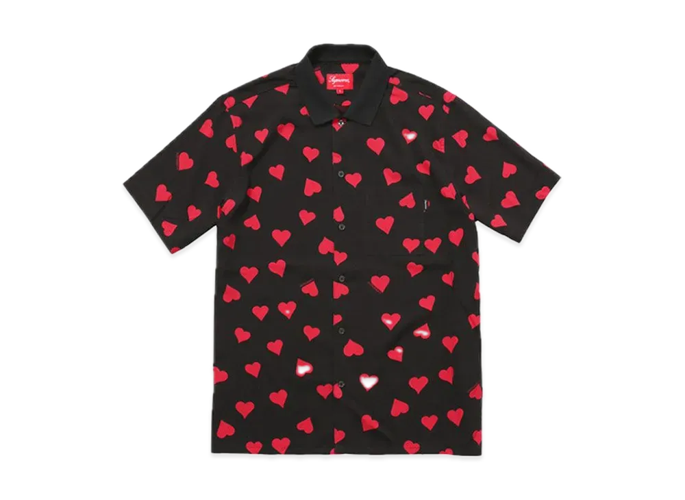 Supreme Hearts Rayon Shirt "Black"