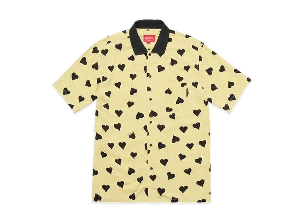 Supreme Hearts Rayon Shirt "Yellow"