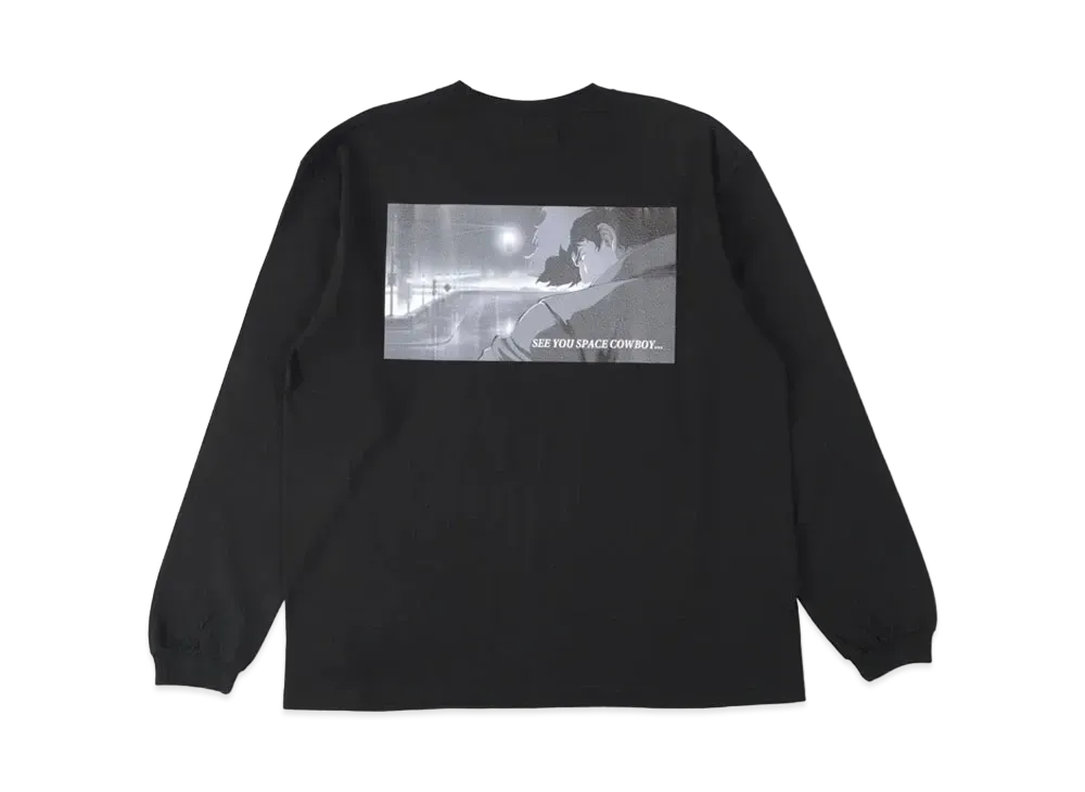 WIND AND SEA X COWBOY BEBOP (MESSAGE) L/S TEE "Black"