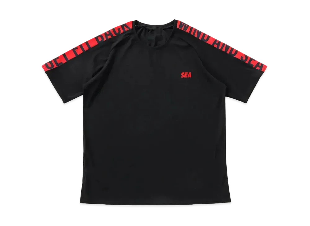 WIND AND SEA WDS (GET FIT BACK ) SHOULDER LINE OVER S/S TOP "Black"