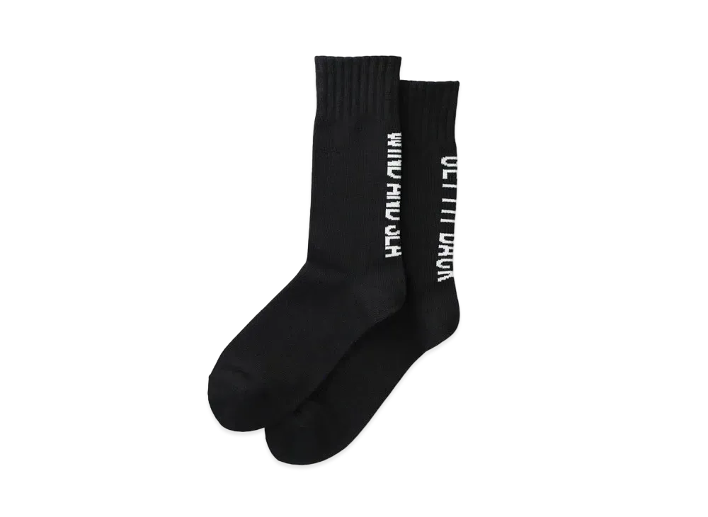 WIND AND SEA WDS (GET FIT BACK ) COTTON SOX "Black"