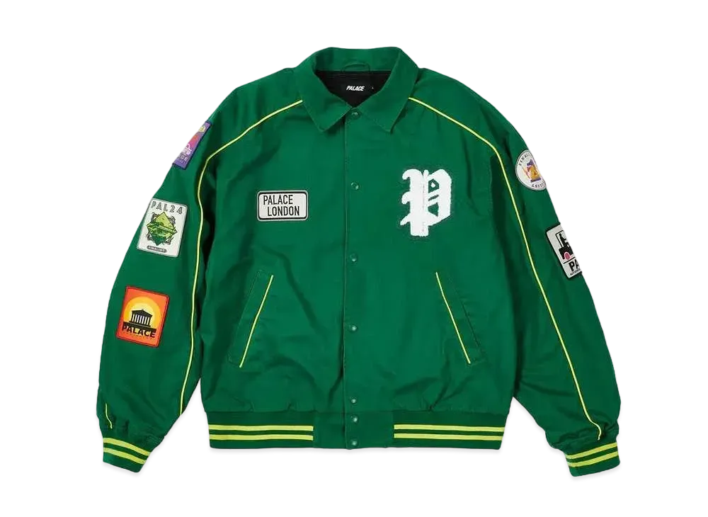 PALACE PATCHES COTTON BOMBER "Kelly Green"