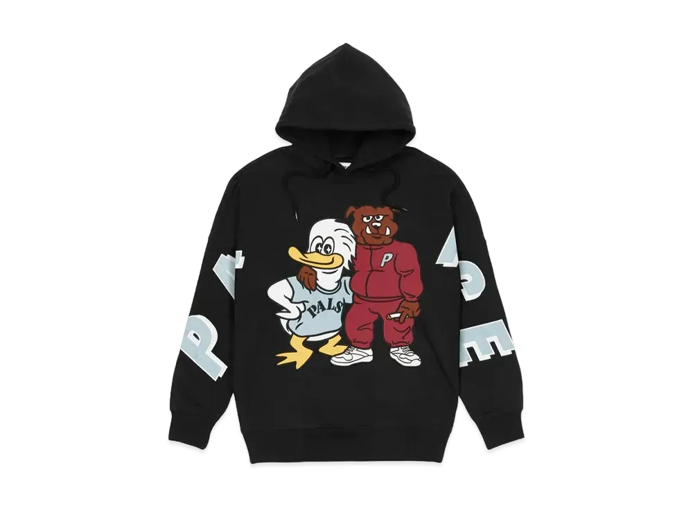 PALACE DOG AND DUCK DROP SHOULDER HOOD "Black"