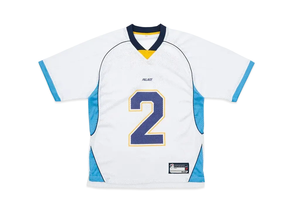 PALACE MESH FOOTBALL TOP "White"
