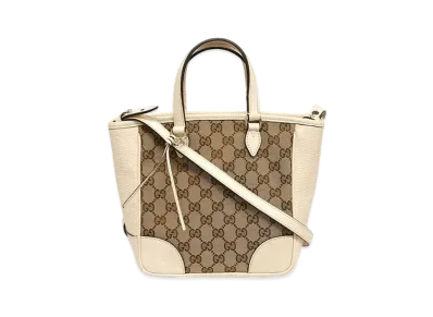GUCCI GG Canvas Hand Bag "White"